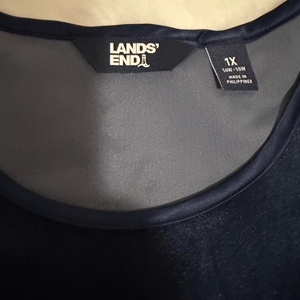 Lands' End NWT Blue Velvet Top